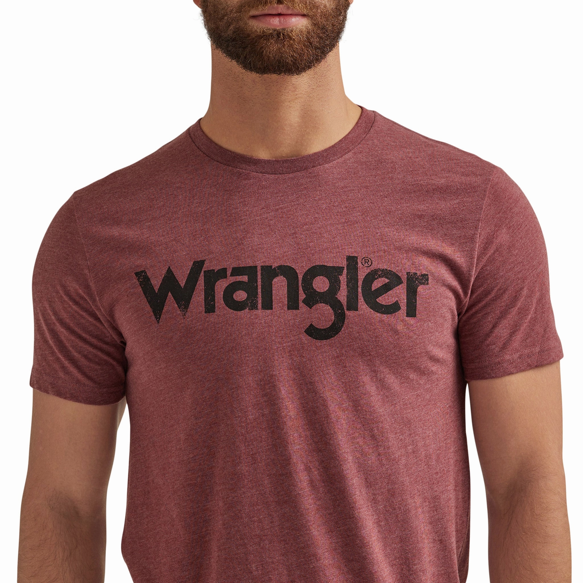 Wrangler Men's Burgandy Tee Poolside Lounge Street Comfort