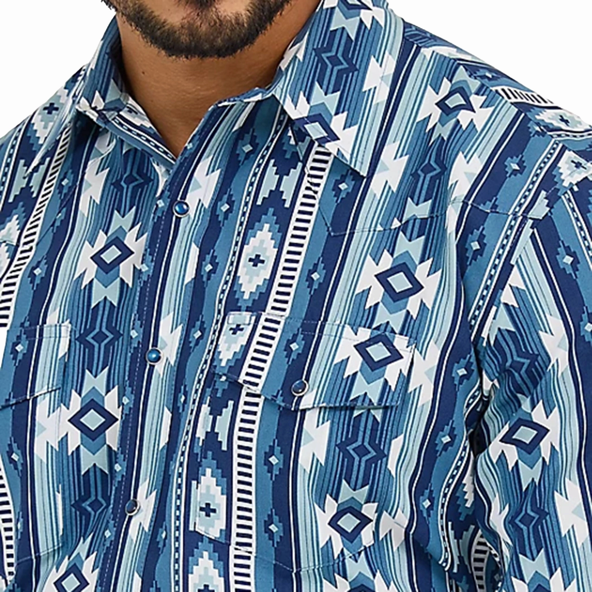 Wrangler Men's Checotah Aztec Long Sleeve Warm Layers