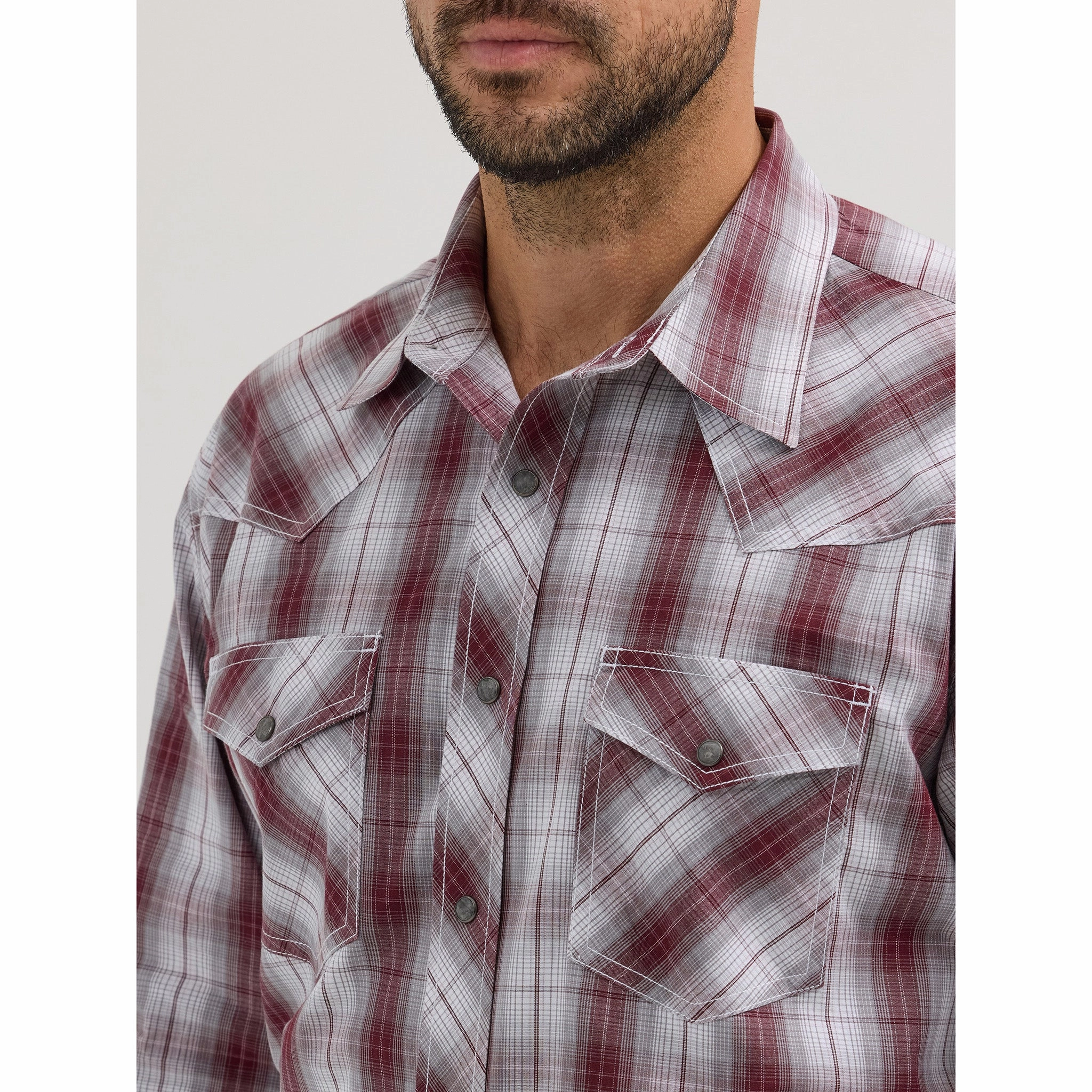 Stretchable Fabric formal dinner Wrangler Men's Classic Fit 20X Pearl Snap Long Sleeve