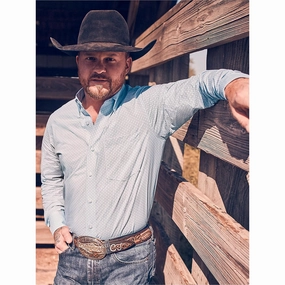 Wrangler Men's Cody Johnson Long Sleeve Button Down Odor Control Fabric