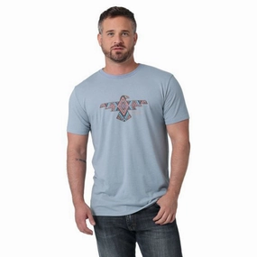 Formal Elegance Trendy Fit Wrangler Men's Grey Aztec Thunderbird Tee