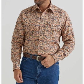 Casual Design Wrangler Men's Multi Southwest Aztec Long Sleeve