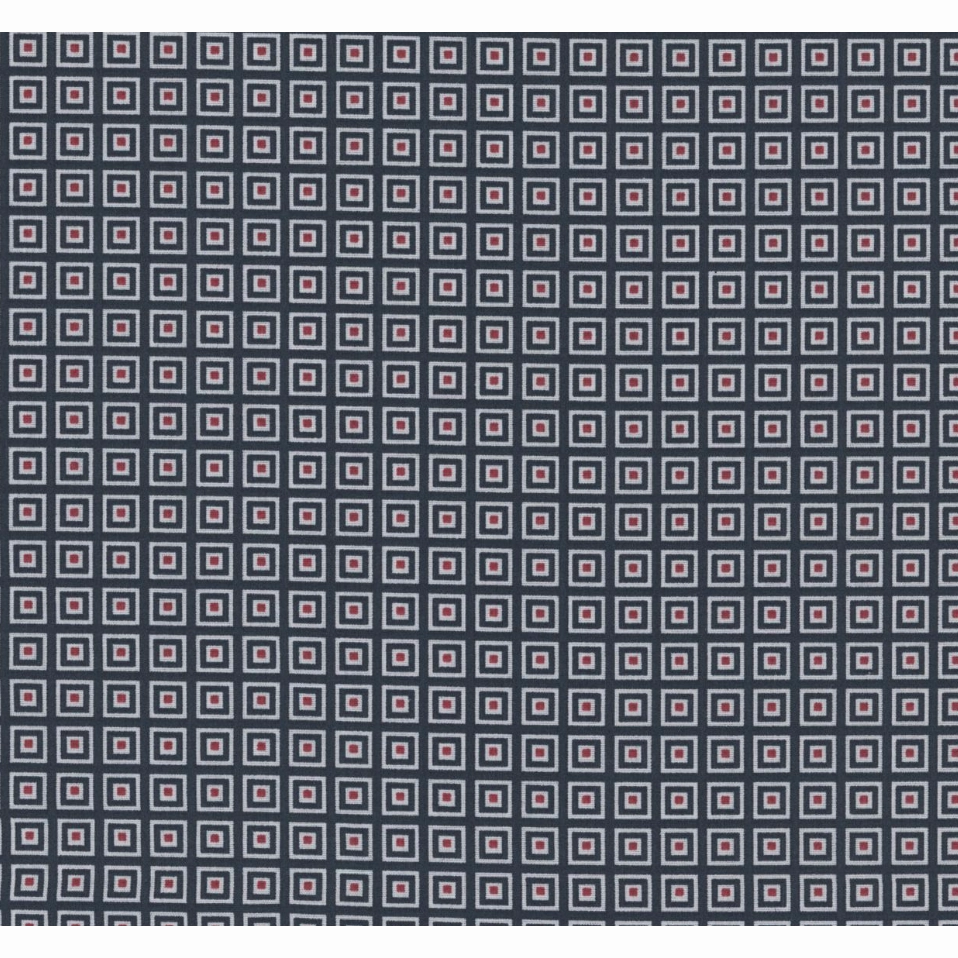 Eco Friendly Dye Fitted Design Wrangler Men's Navy Square Print Long Sleeve Shirt