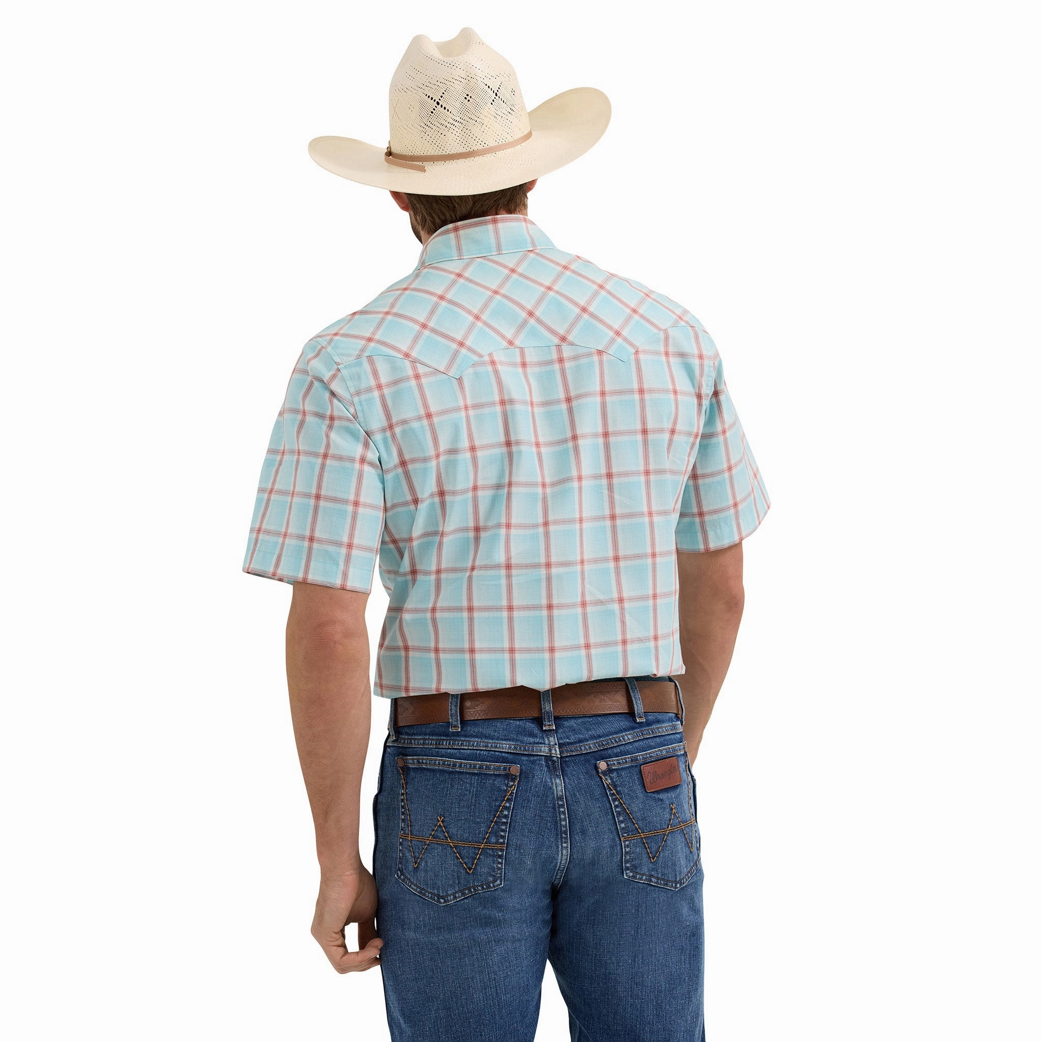 Winter Layering Wrangler Men's Retro Sawtooth Pearl Snap Short Sleeve