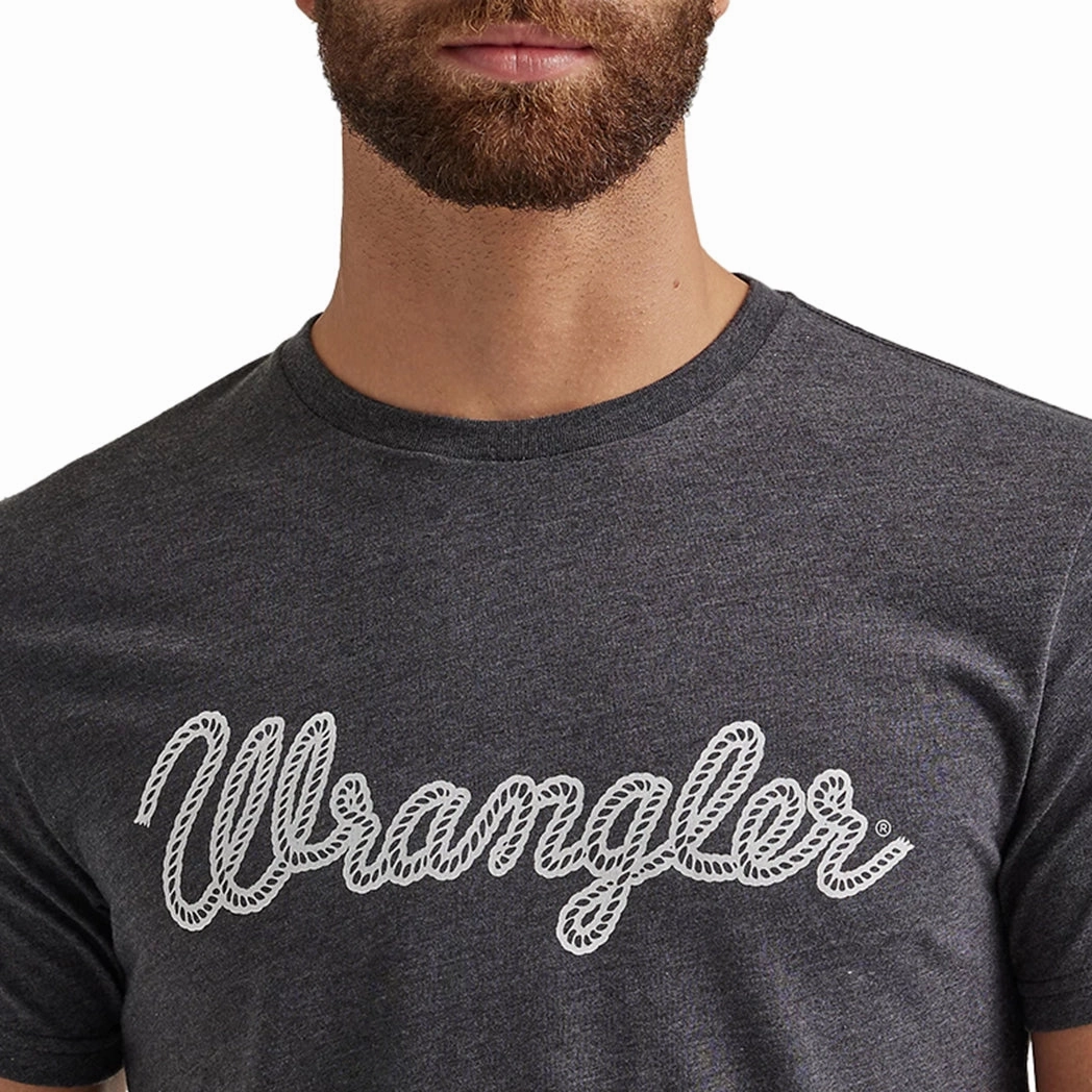 Wrangler Men's Rope Short Sleeve Shirt Structured Collar