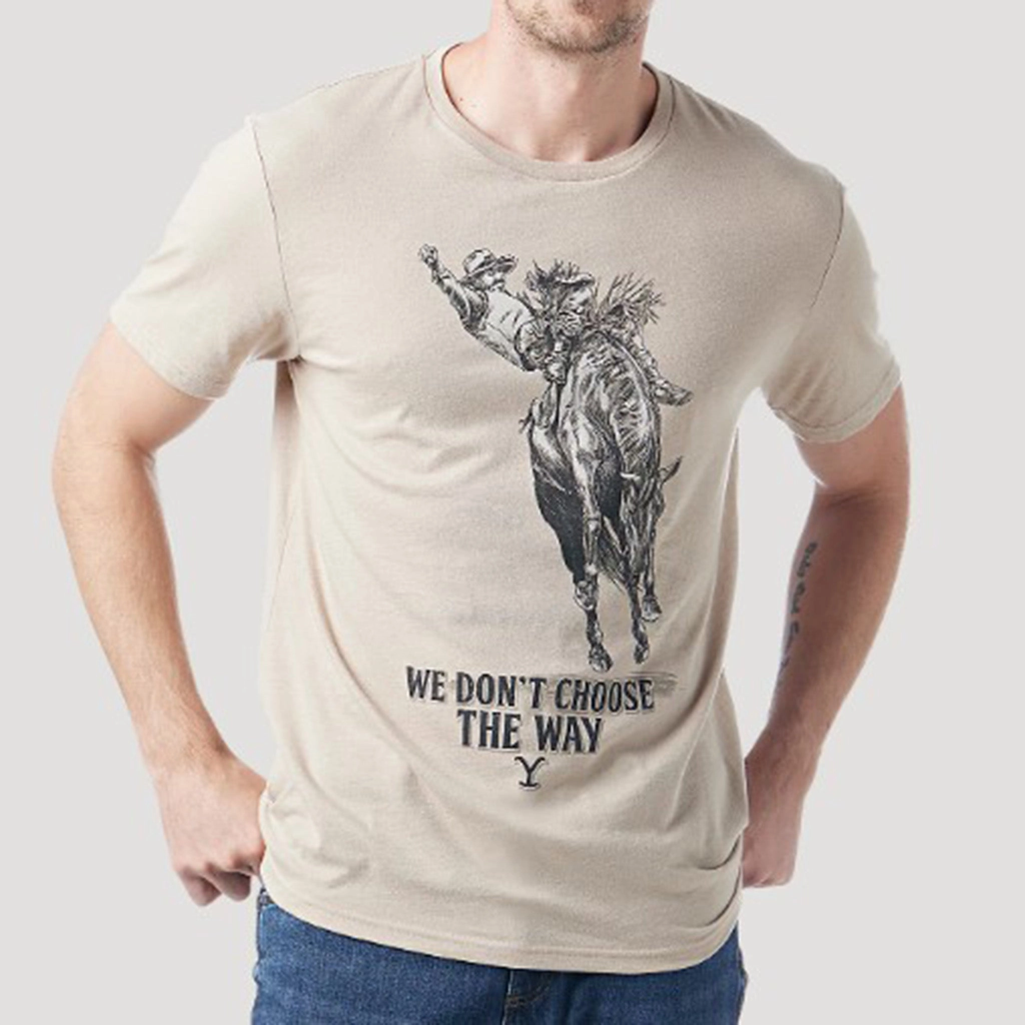 Wrangler Men's We Don't Choose Tee Casual Day Wrinkle-Resistant