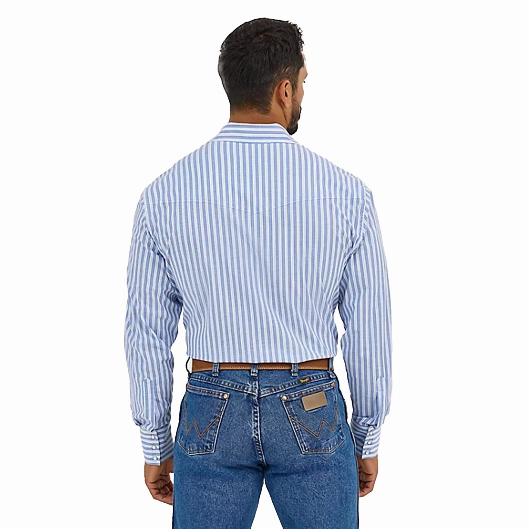 Wrangler Men's Wrinkle Resist Long Sleeve Eco-Friendly Fabric