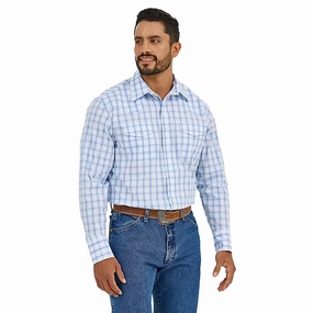 Modern Appeal Wrangler Men's Wrinkle Resist Plaid Long Sleeve