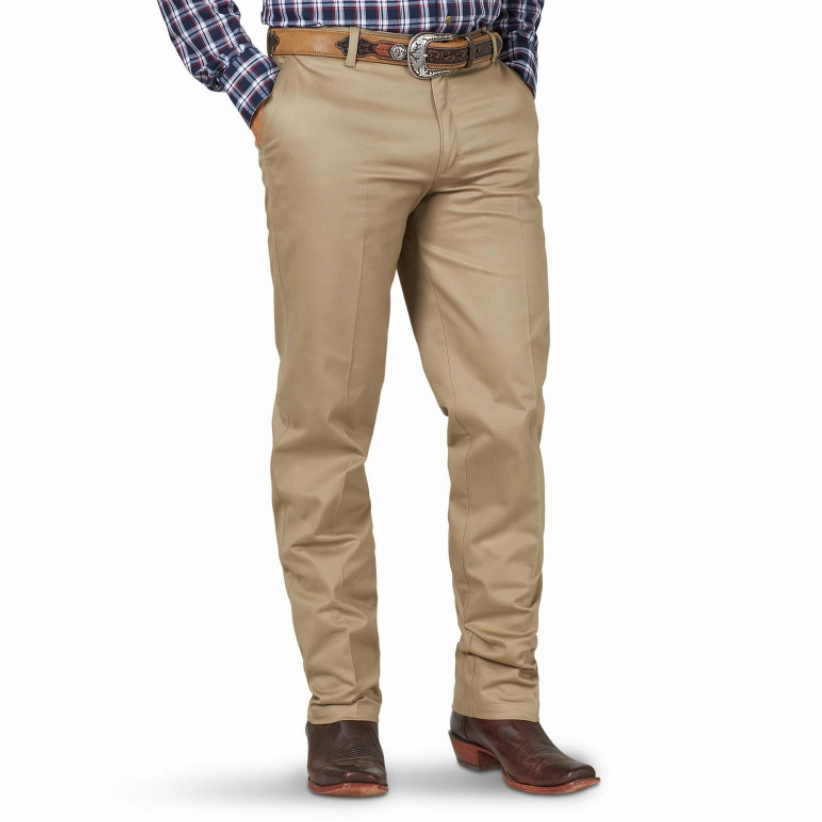 Wrangler Riata Khaki Pants Sleek Waist Design