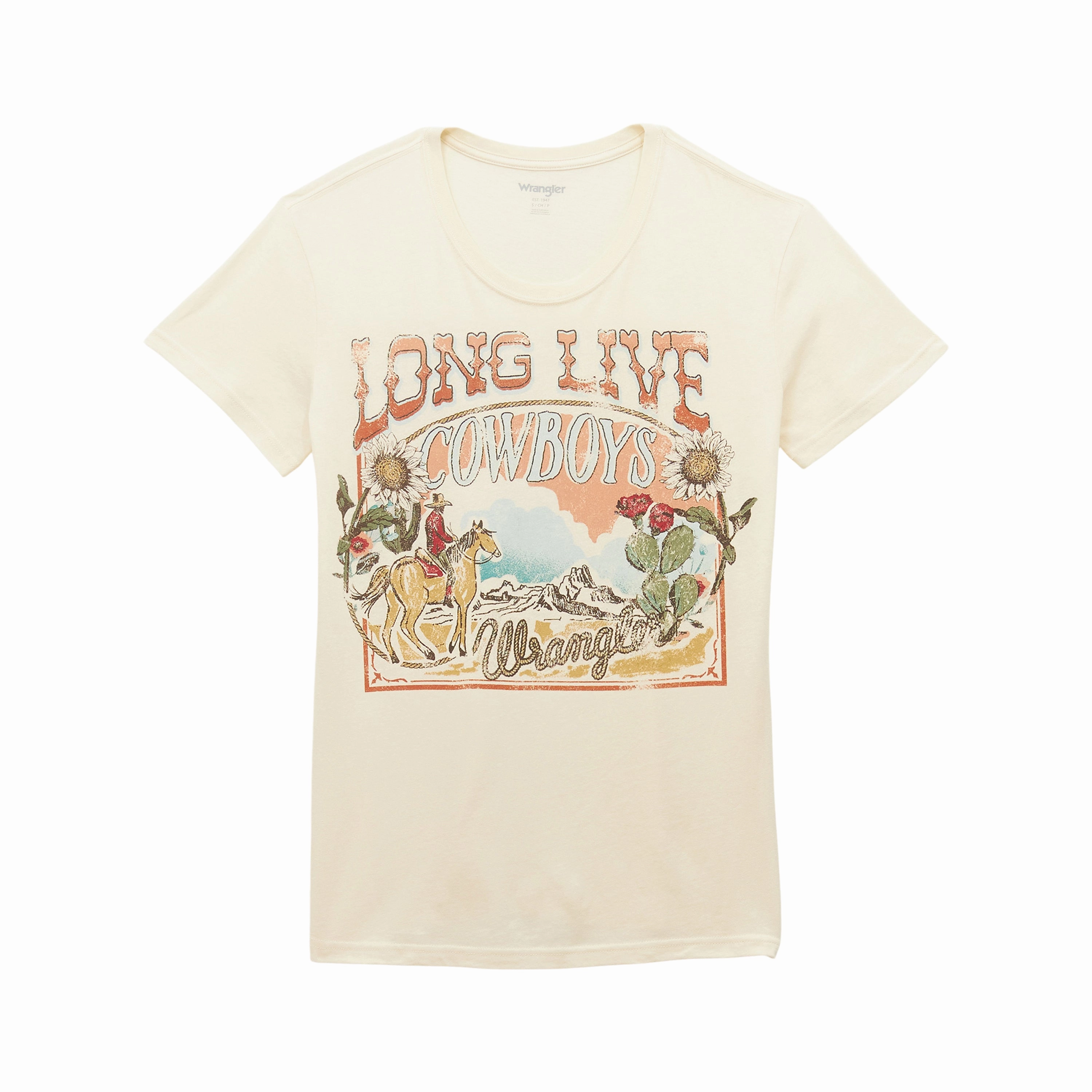 TearResistant DoubleStitching Wrangler Women's Boyfriend Fit Vintage Desert Tee