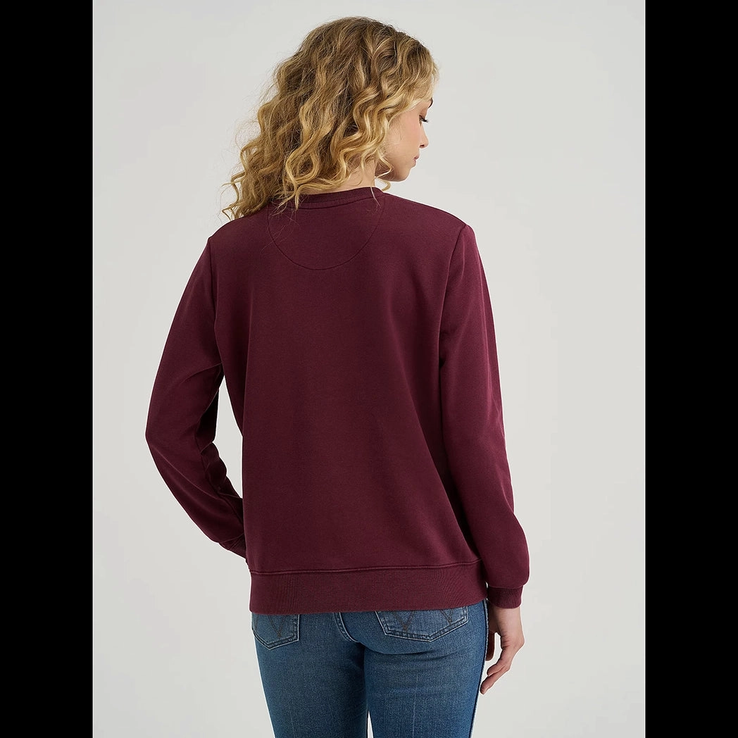 ripstop fabric Autumn Ready Wrangler Women's Burgundy Desert Sunrise Sweatshirt