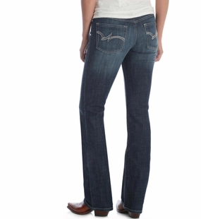 Relaxed Style Bold Built For Life Wrangler Women's Dark Slim Boot Cut Jean