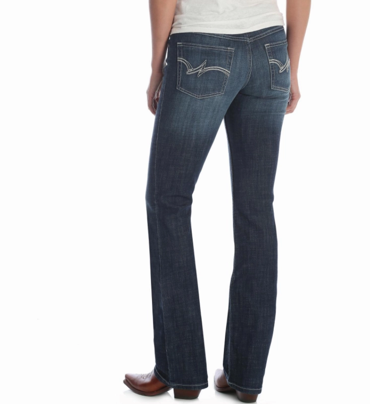 Relaxed Style Bold Built For Life Wrangler Women's Dark Slim Boot Cut Jean