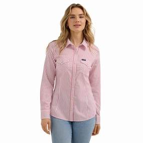 EasyClean Wrangler Women's Retro Pearl Snap Long Sleeve
