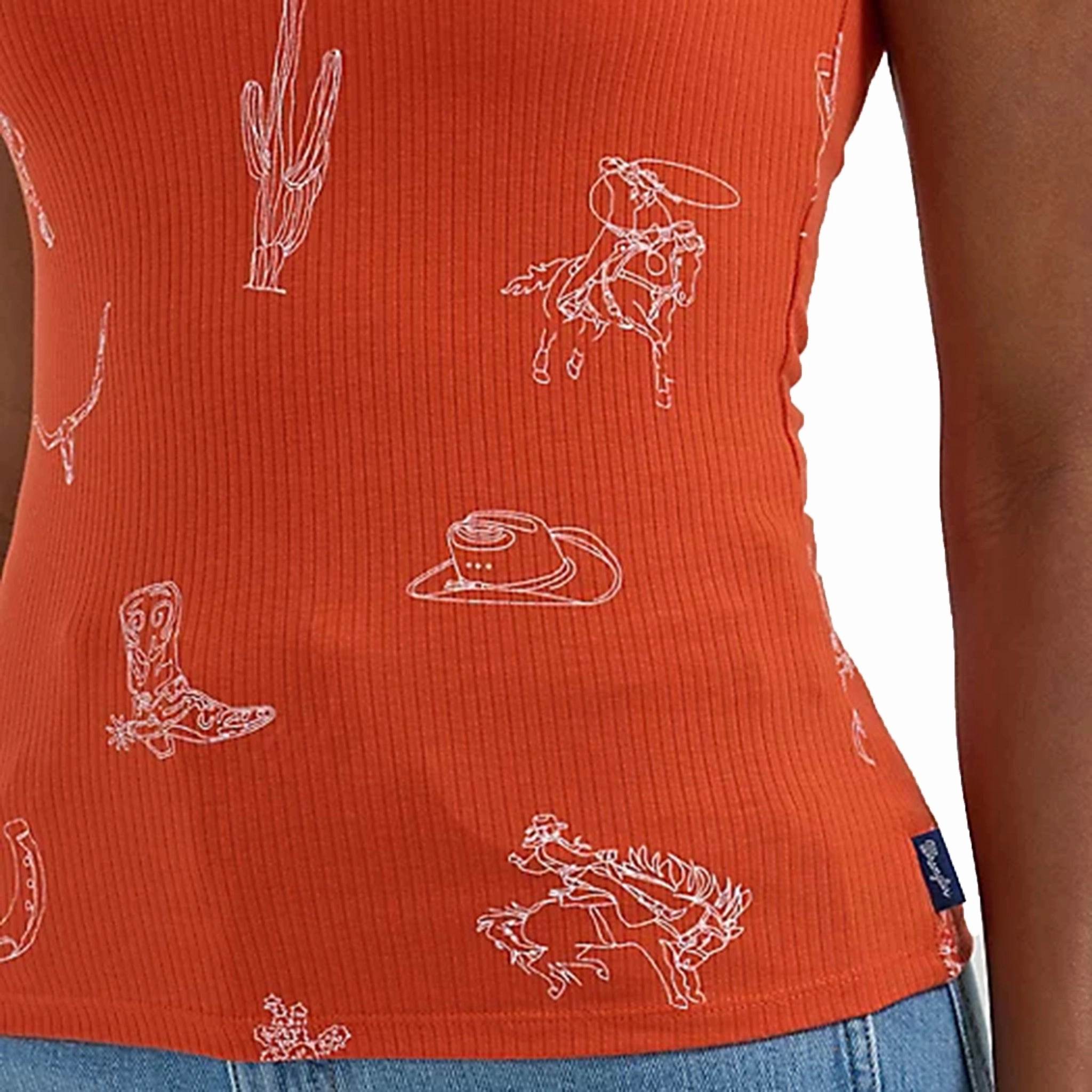 FadeResistantTechnology Wrangler Women's Western Icon Sleeveless Tank