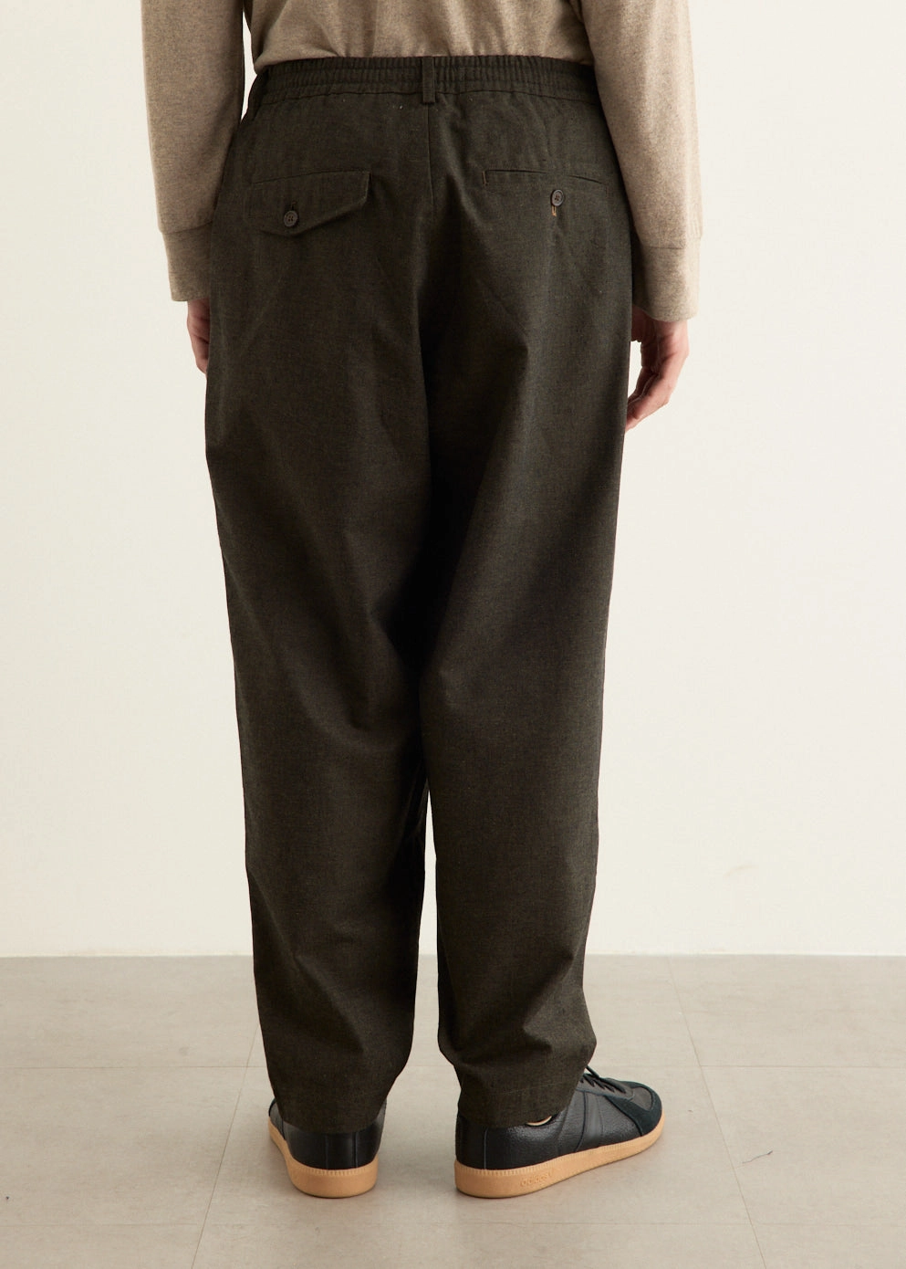 Cropped hem Pleated Track Pants