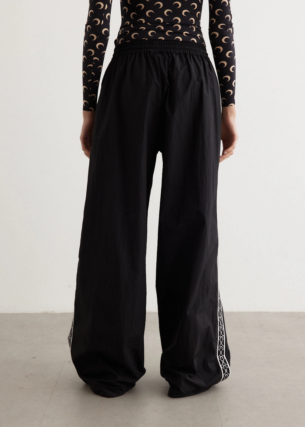 Recycled Nylon Track Pants Low Profile Design Flat Lock Stitching