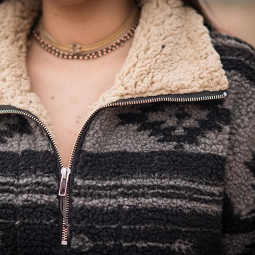 STS Ranchwear Women's Roxie Grey/Black Pullover Rainy Day Option Windproof Closure