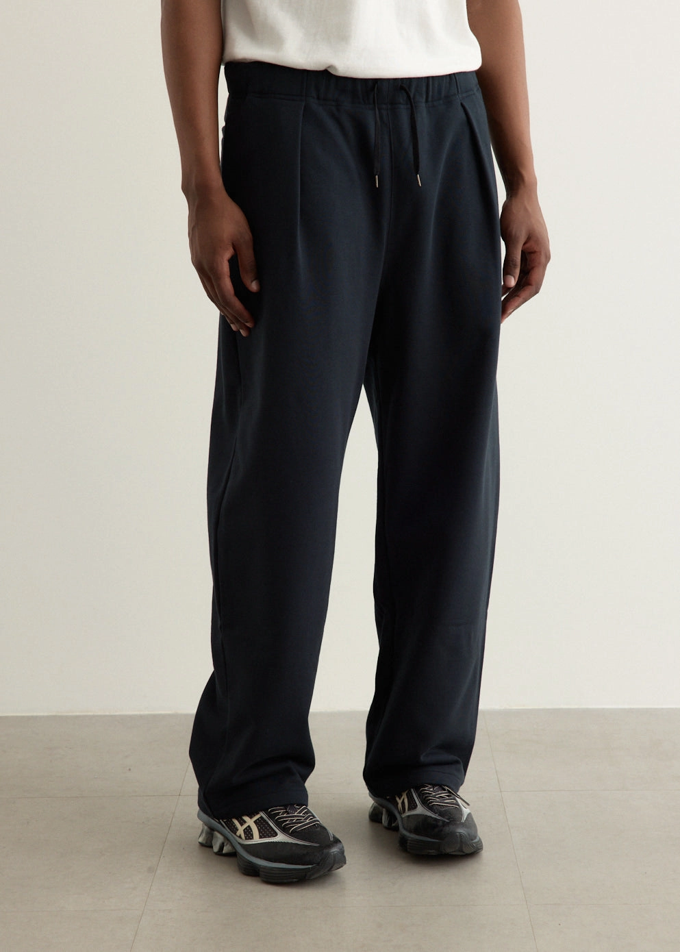 Cotton Jersey Wide Pants Essential Fit Quick Flex