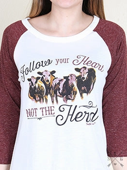 Southern Grace Women's Maroon Follow Your Heart B-Ball Tee Linen Blend Fabric SleevelessOption