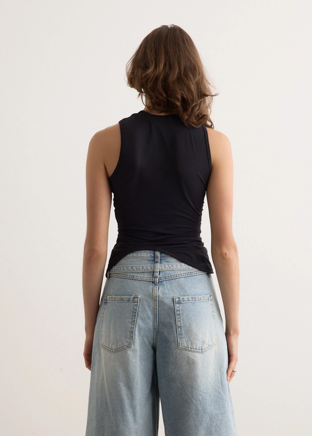 cool - feeling clothing Double Layered Panels Ying-Yang Tank Top