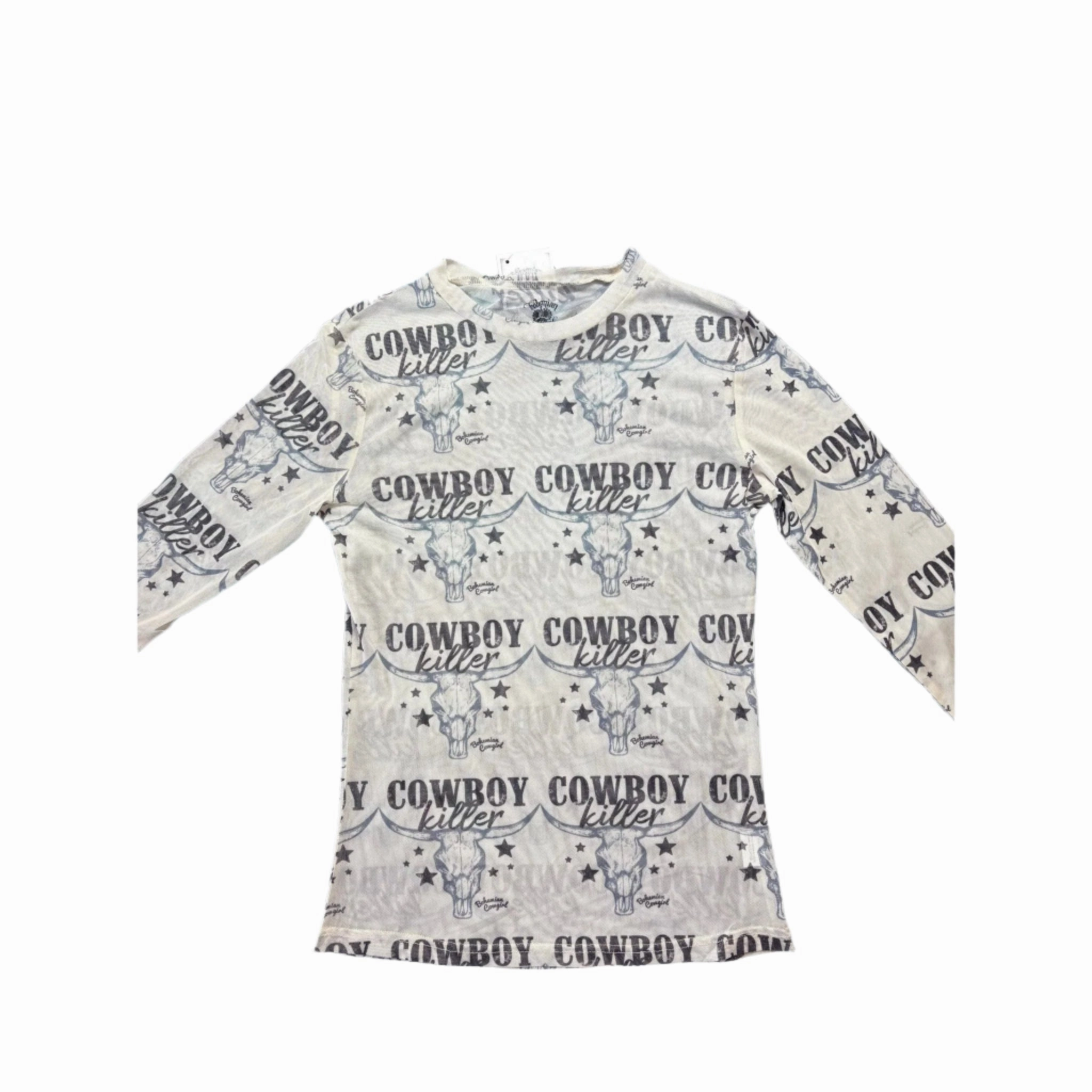 Bohemian Cowgirl Ladies Cowboy Killer Mesh Long Sleeve Bold Design