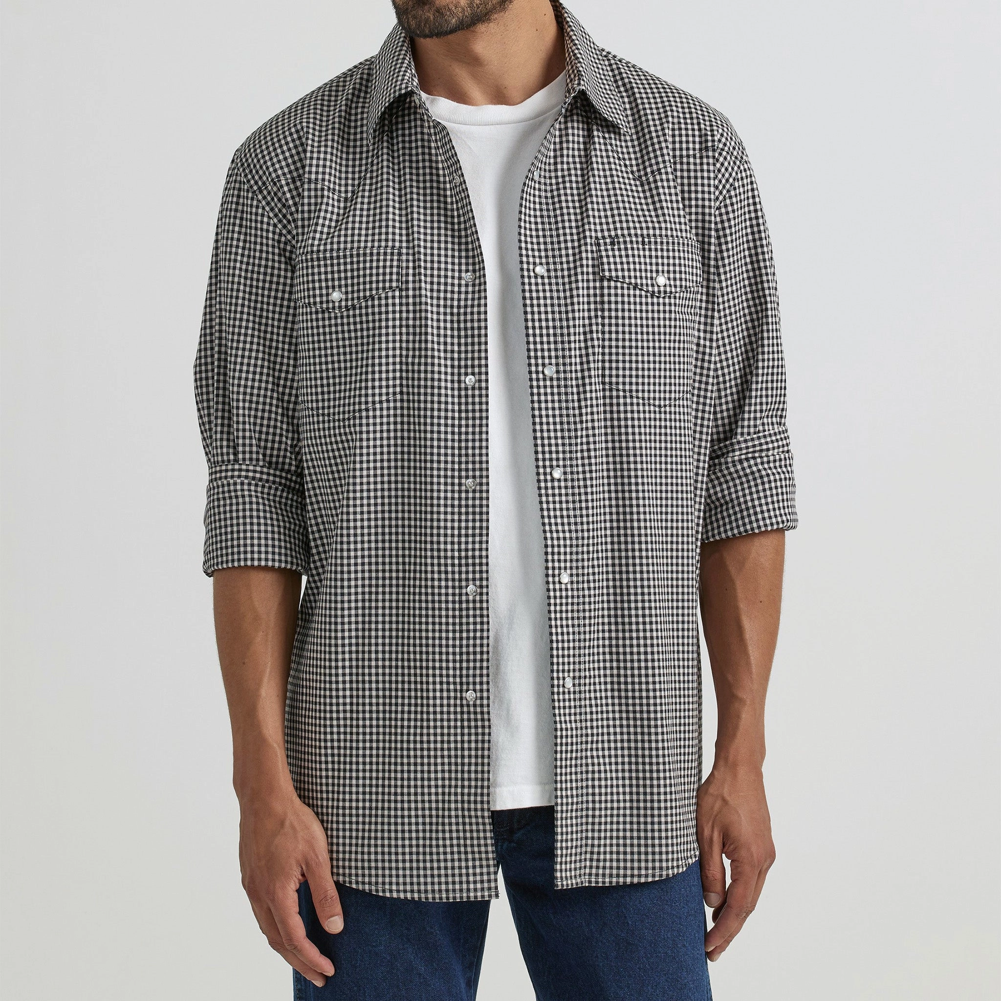 Wrangler Men's Wrinkle Resist Shirt Cozy Fit Flex Fit Collar