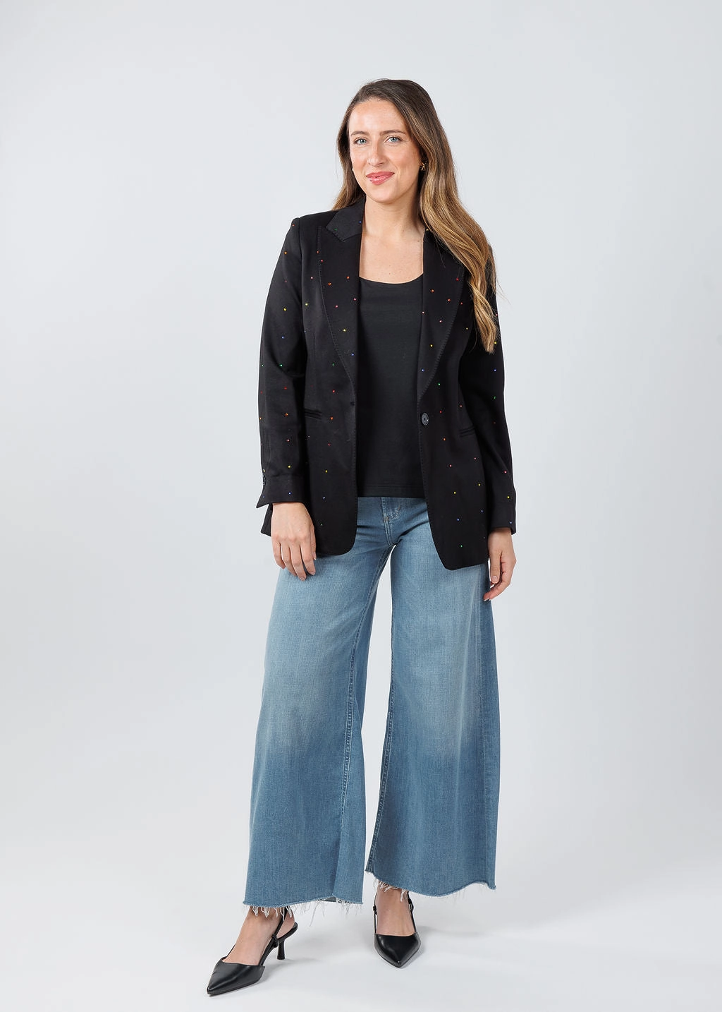 Zero Gravity Suspension Sophia Sparkles Blazer - Black ZeroWasteProduction FlatlockSeamTechnique