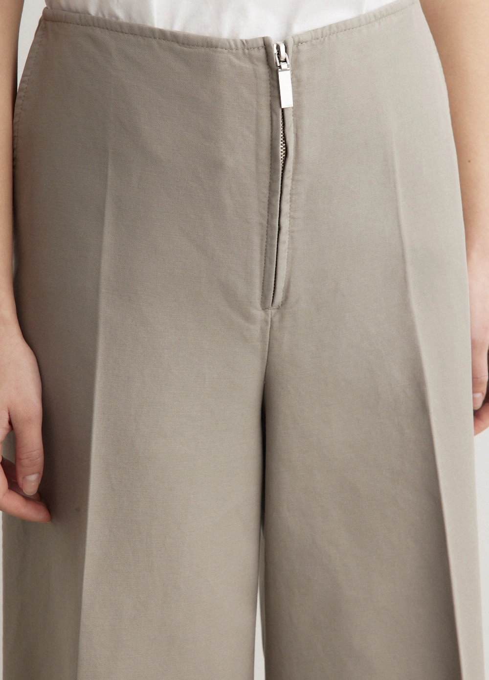 Perfect Movement Zip Front Wide Trousers