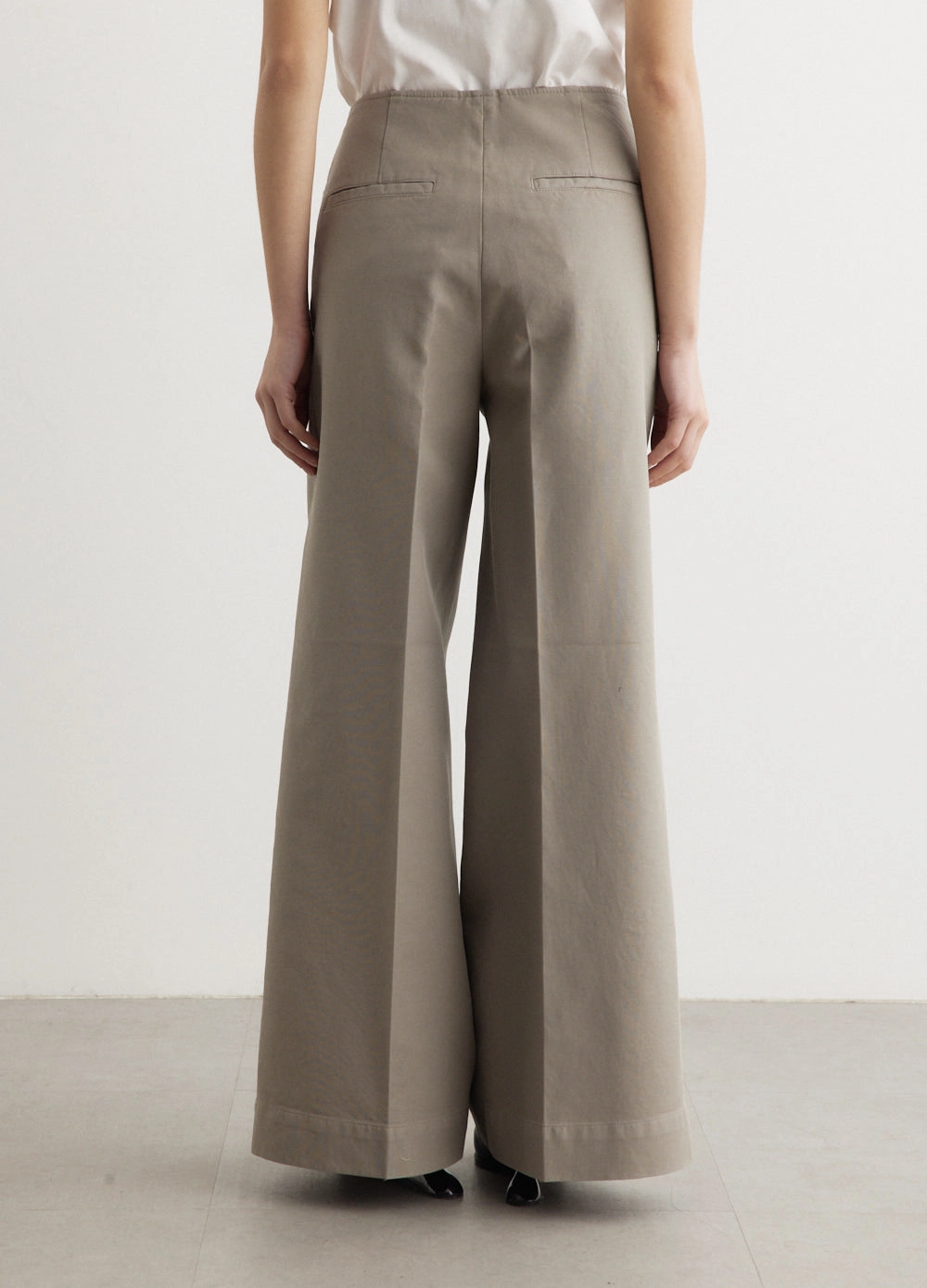 Zip Front Wide Trousers Casual Style