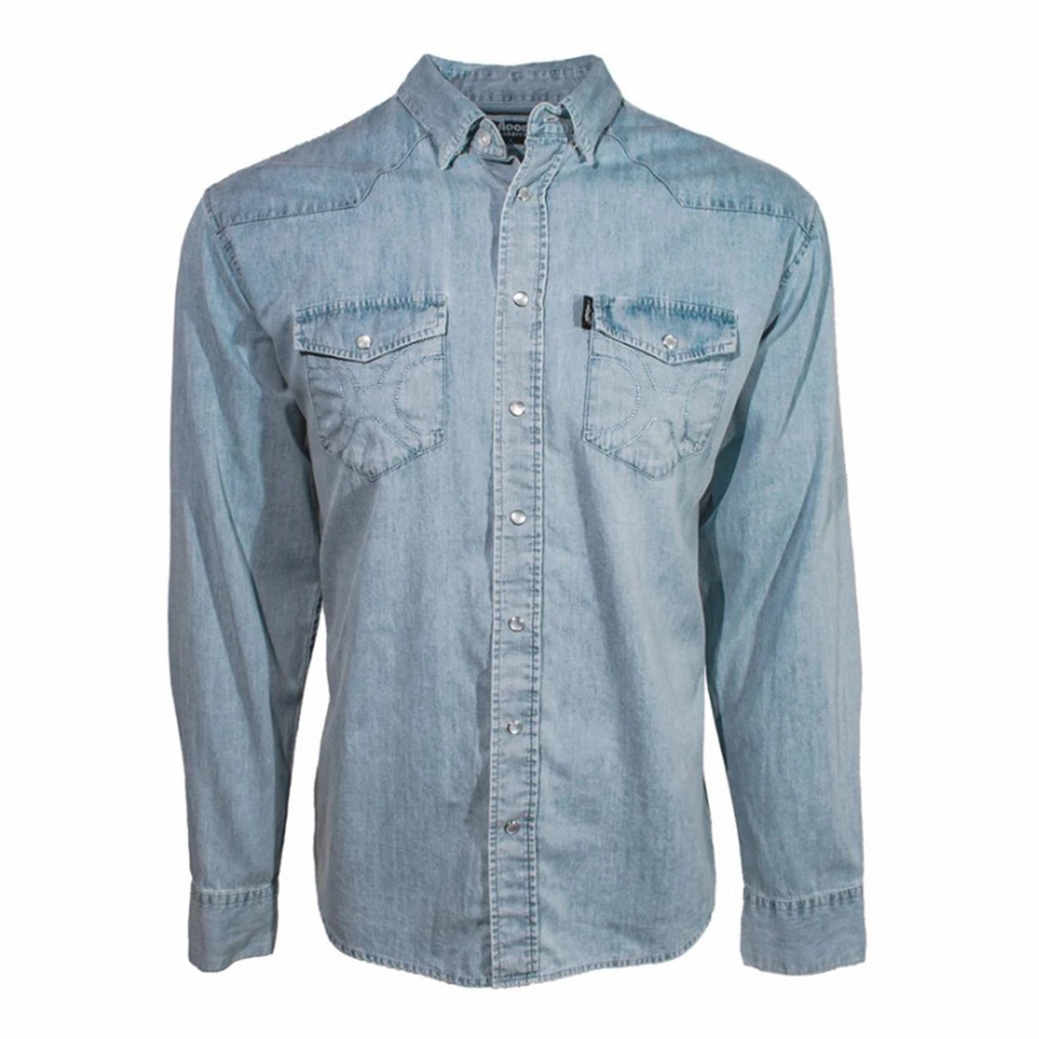 Hooey Men's Chambray Denim Long Sleeve Roomy Cut