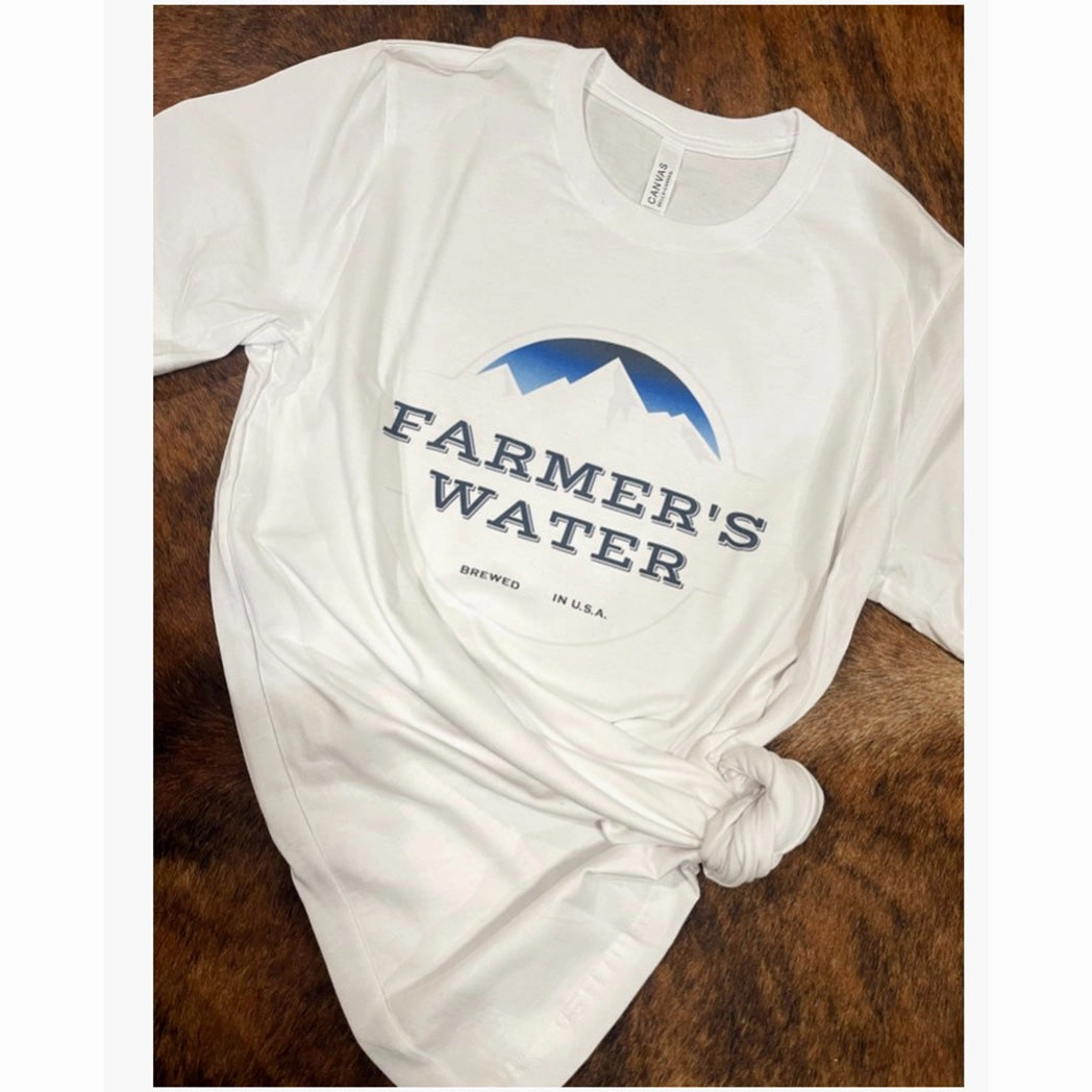 Active Fit Men's White Farmers Water Tee