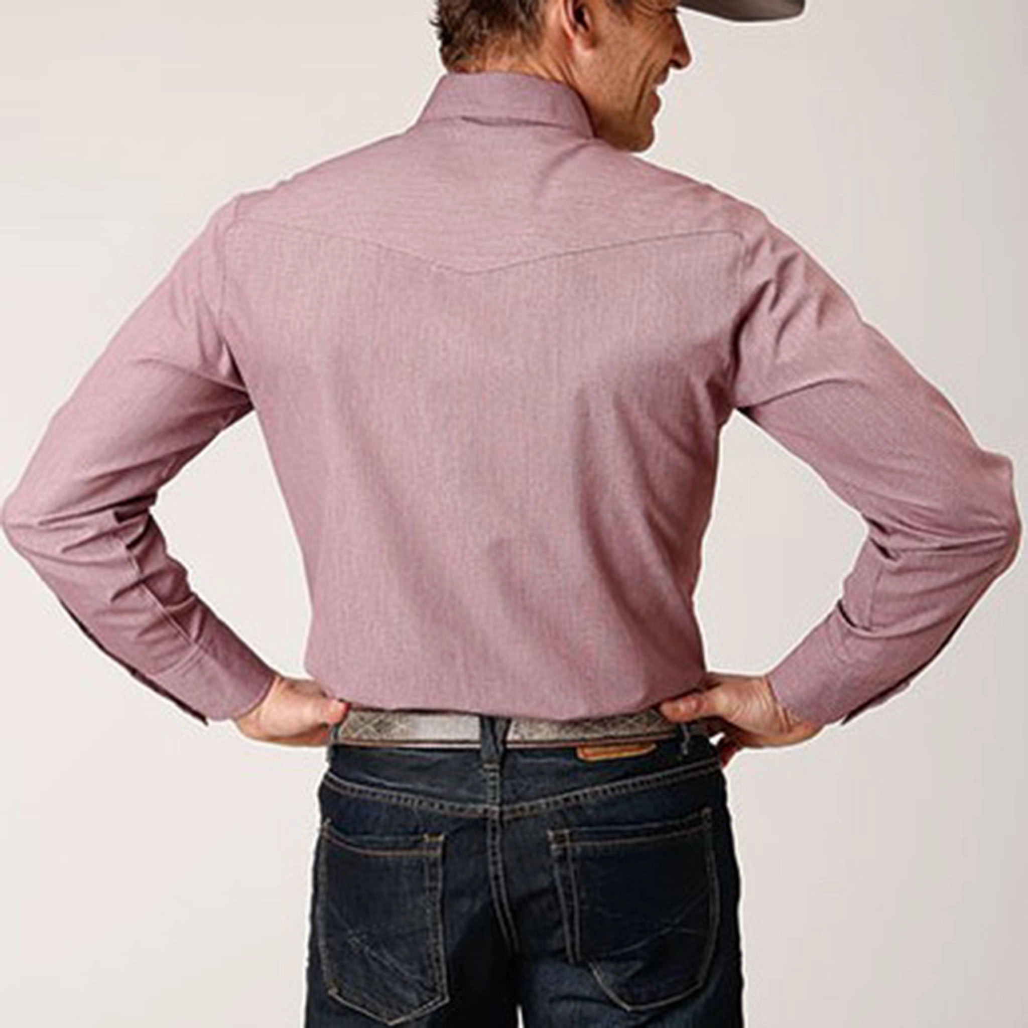 Essential Layer Multipurpose Utility Roper Men's Wine Snap Shirt